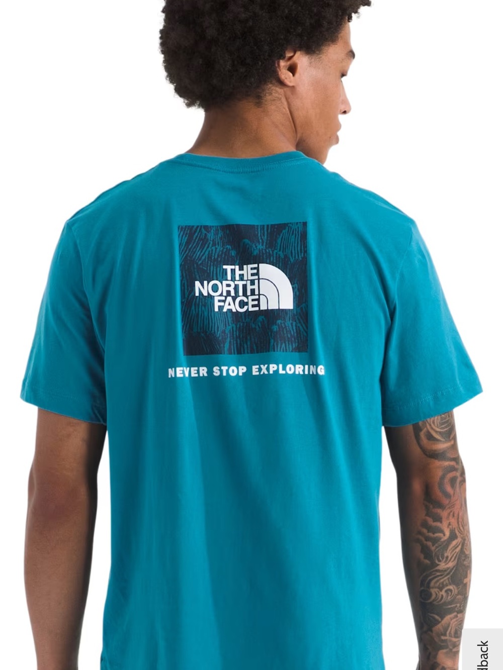 The North Face Men's Teal Logo Short Sleeve Tee